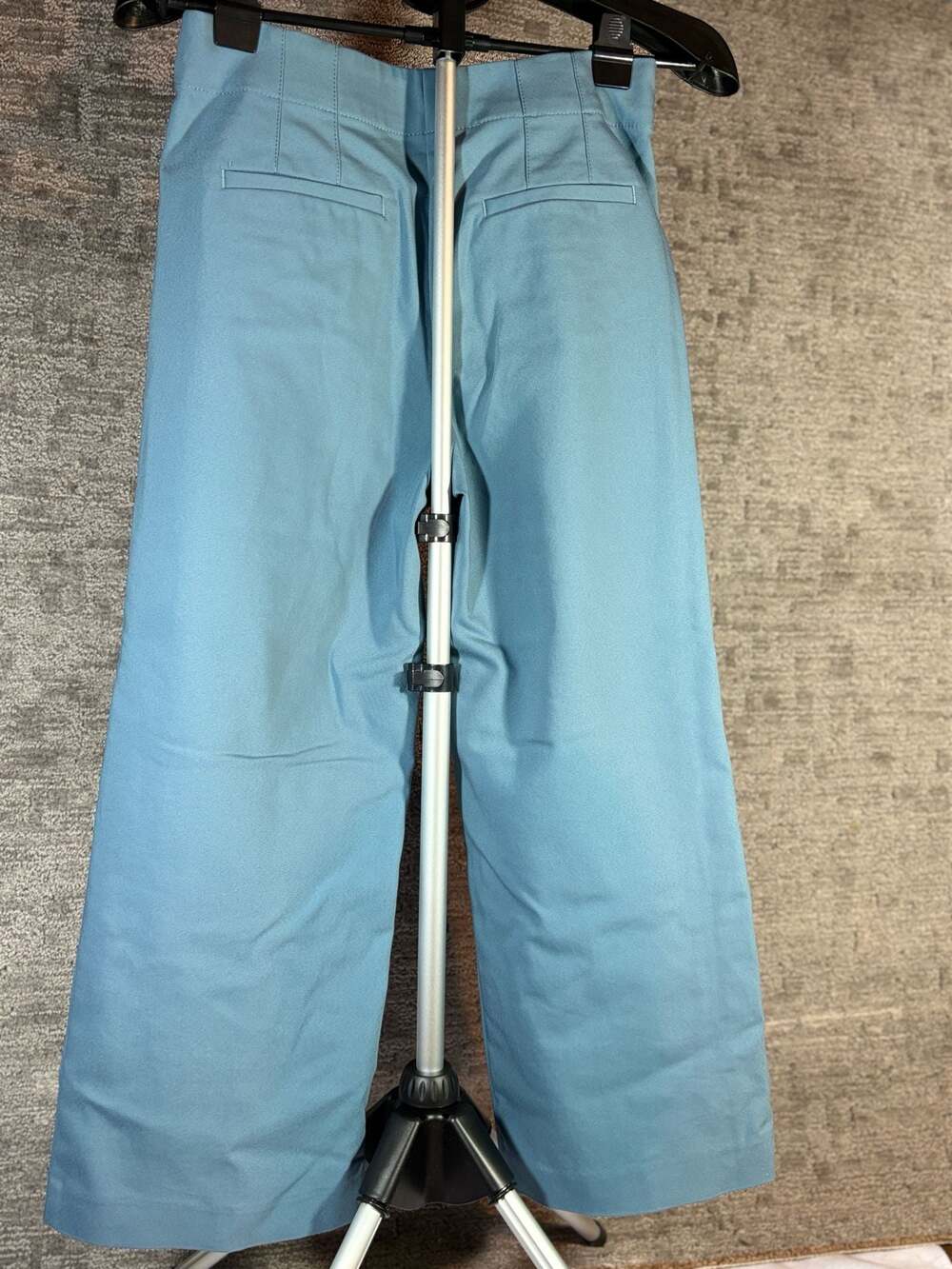 LOFT High Waist Button-Front Wide Leg Pants Blue Size 2 - Picture 4 of 5